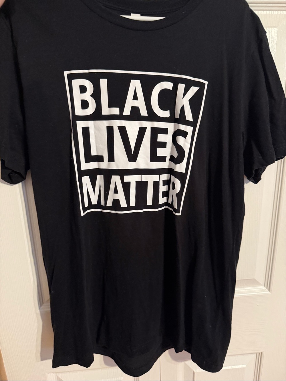 Bella Canvas Black Short Sleeve Graphic Tee with White Block Print